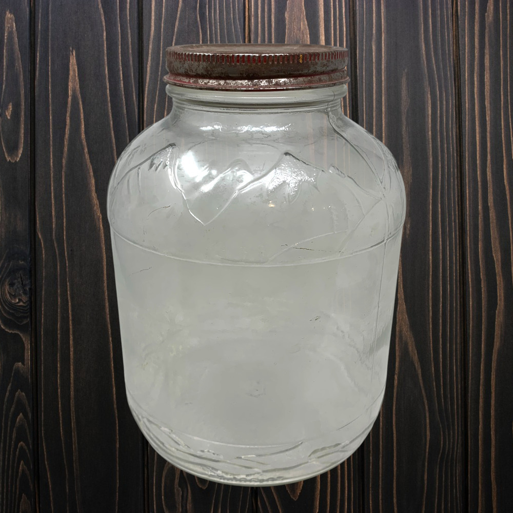 Vintage Duraglas Coffee Jar No Label Embossed Mountains Farmhouse Cottage